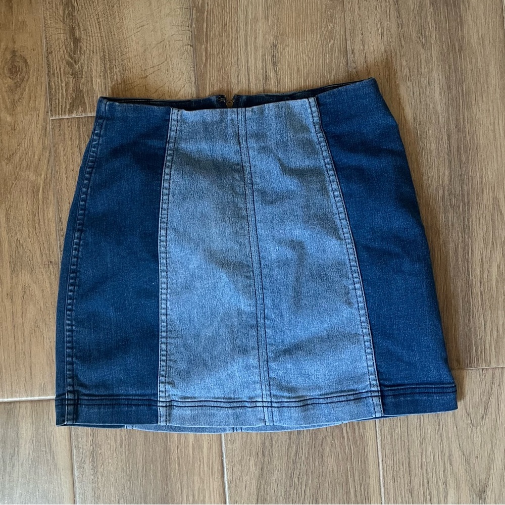 Free People Modern Femme Patchwork Mini Skirt